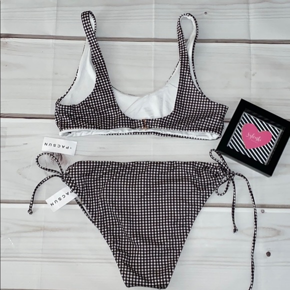 🖤LA HEARTS CHECKERED BIKINI SET NWT - Picture 3 of 4